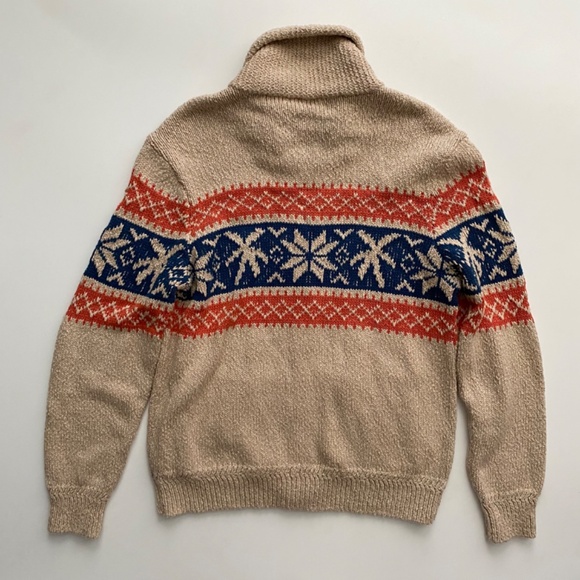 Faherty Nwt Knit Surf to Snow Pacific Wheat Zip Up Cardigan Sweater XXL - Picture 3 of 6